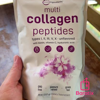 Multi Colágeno Hidrolizado Micro Ingredients (5 Tipos + Biotina)